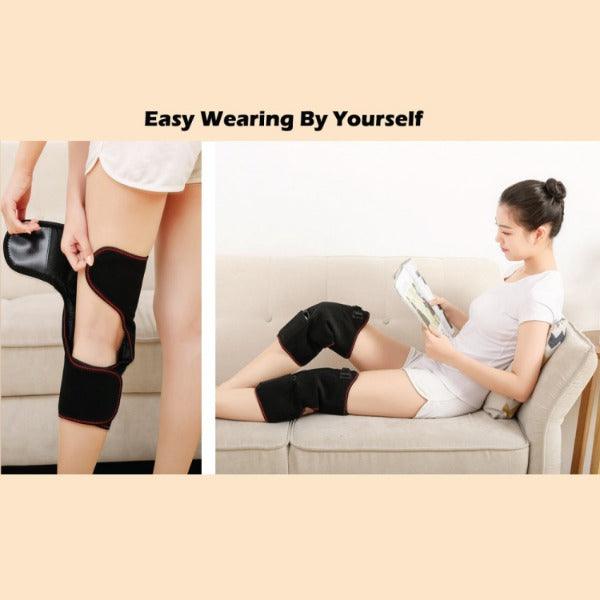 Heated Knee Brace - Heated Knee Brace Wrap Support | Electric Therapeutic Heating Pad W/Rechargable 7.4V 2600Mah Battery for Joint Pain Relief 2PCS(a pair) Health & Beauty - Tophatter Daily Deals