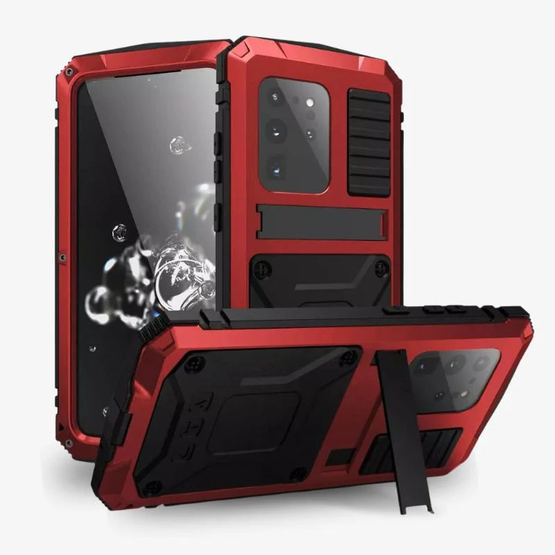 Heavy Duty Phone Case With Kickstand Rugged Slim Lightweight Red - Tophatter Daily Deals