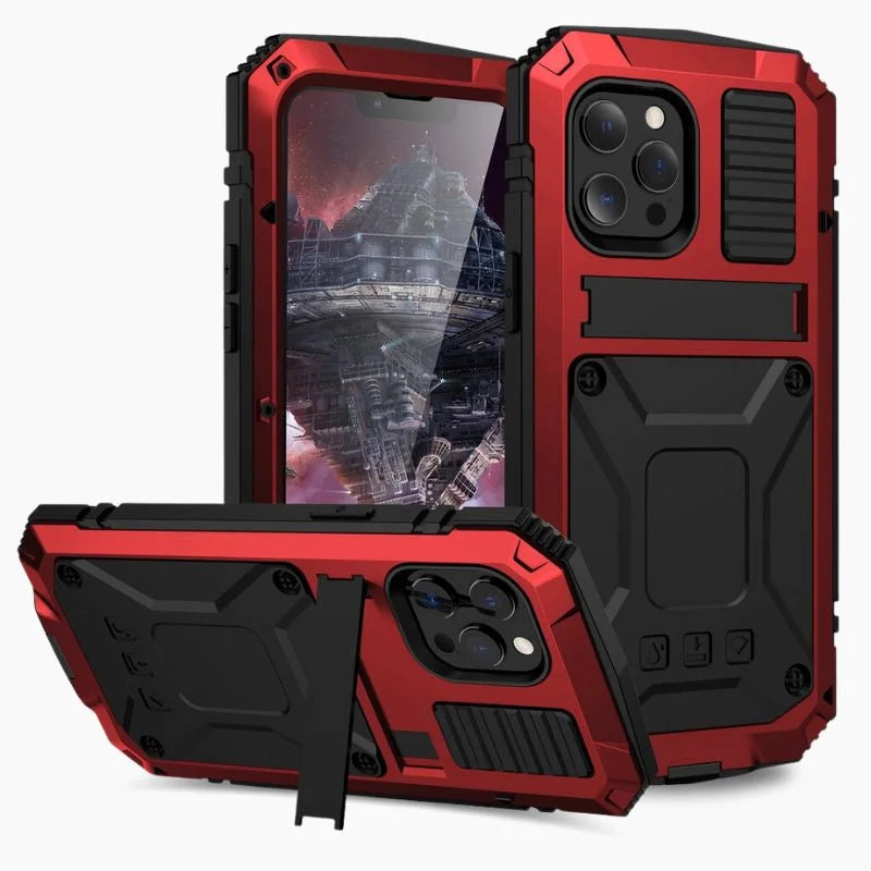 Heavy Duty Phone Case Rugged Armor Slim Shockproof Design Red - Tophatter Daily Deals