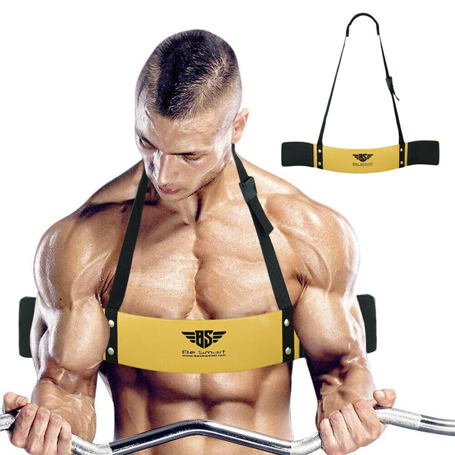 Biceps Supporter - Heavy-Duty Arm Blaster Body Building Bomber Bicep Curl Triceps Muscle Fitness UK Yellow Exercise & Fitness - Tophatter Daily Deals