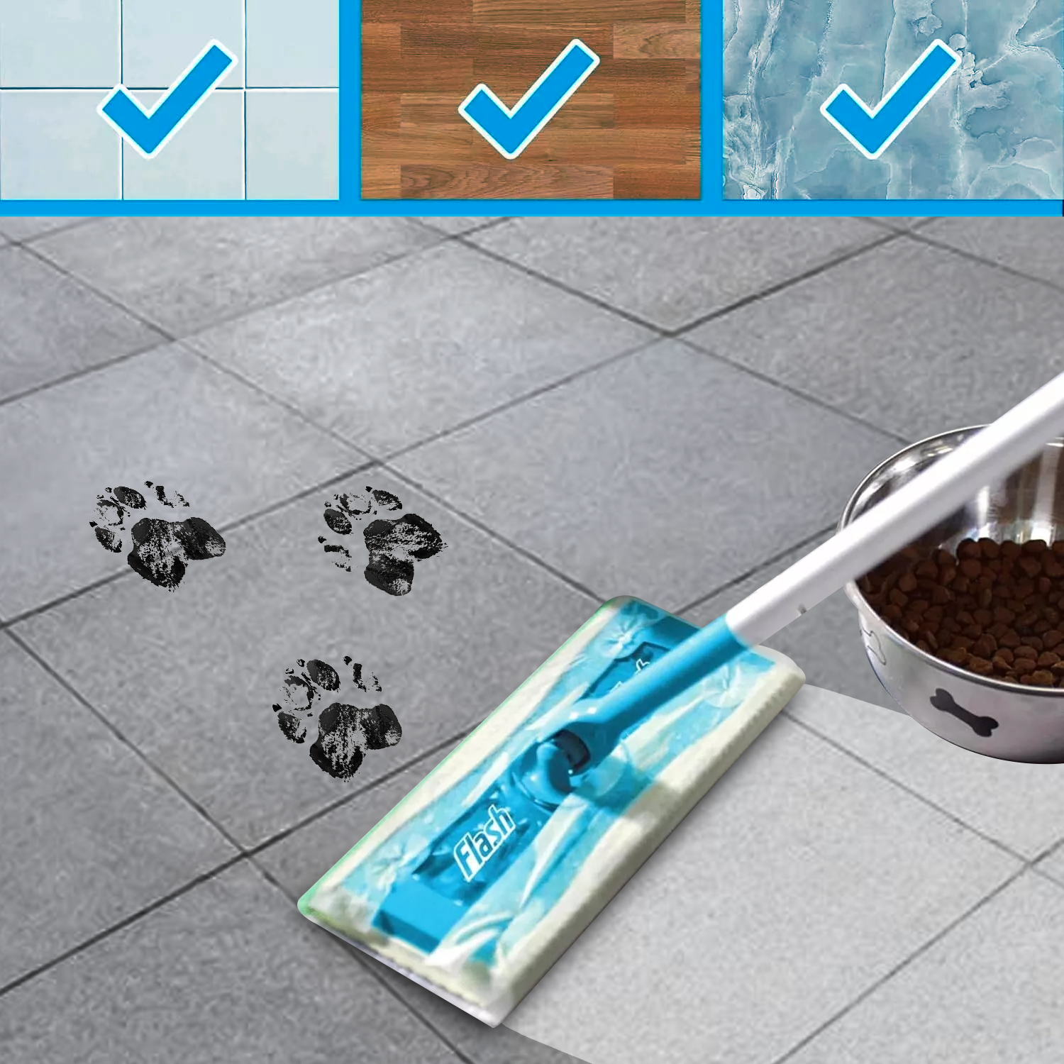 Wet Mopping Cloths – Super Absorbent & Reusable Cleaning Pads for All Floor Types Accessories - Tophatter Daily Deals