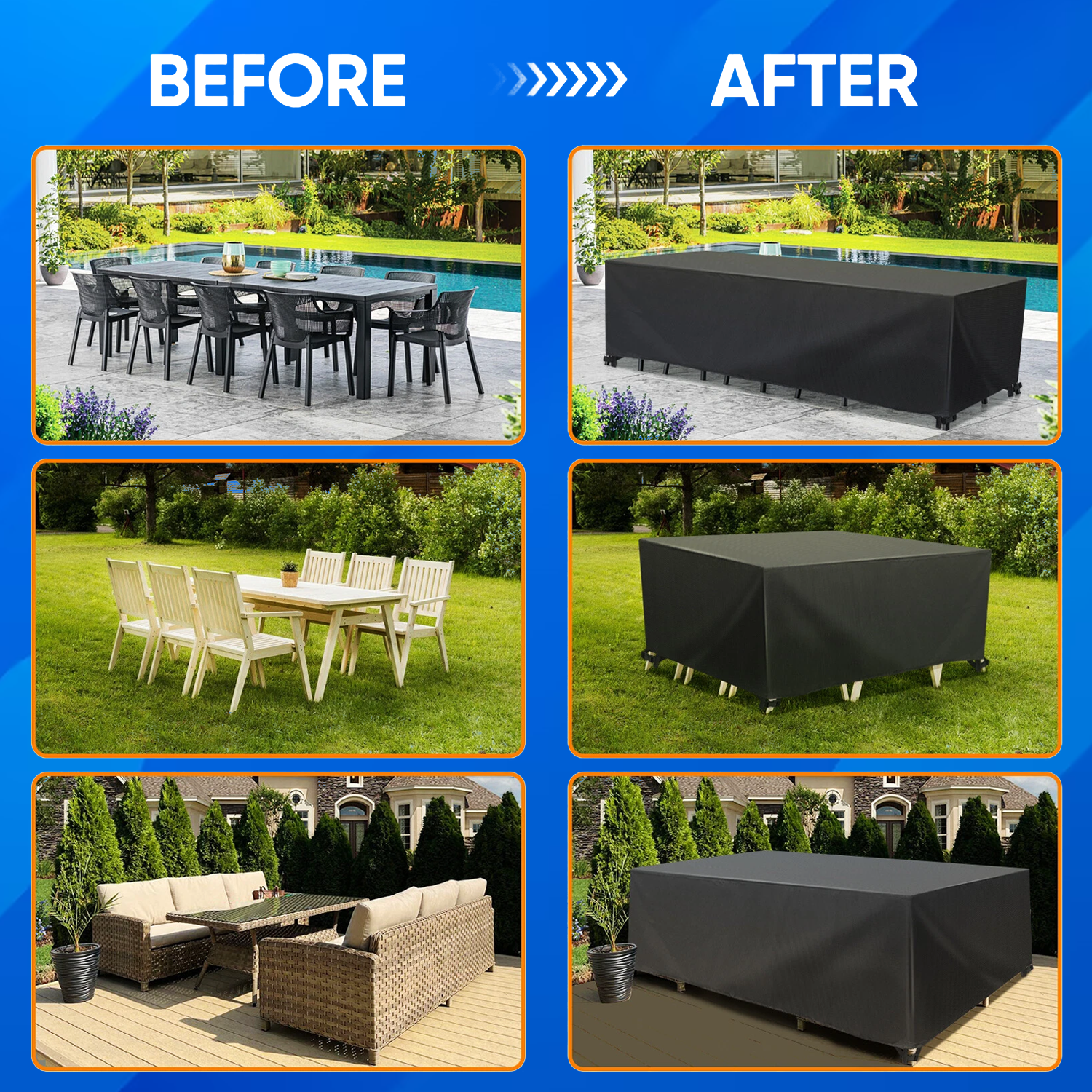 Outdoor Furniture Covers – Waterproof, UV-Resistant Protection for Garden Tables & Chairs Waterproof Patio Covers - Tophatter Daily Deals