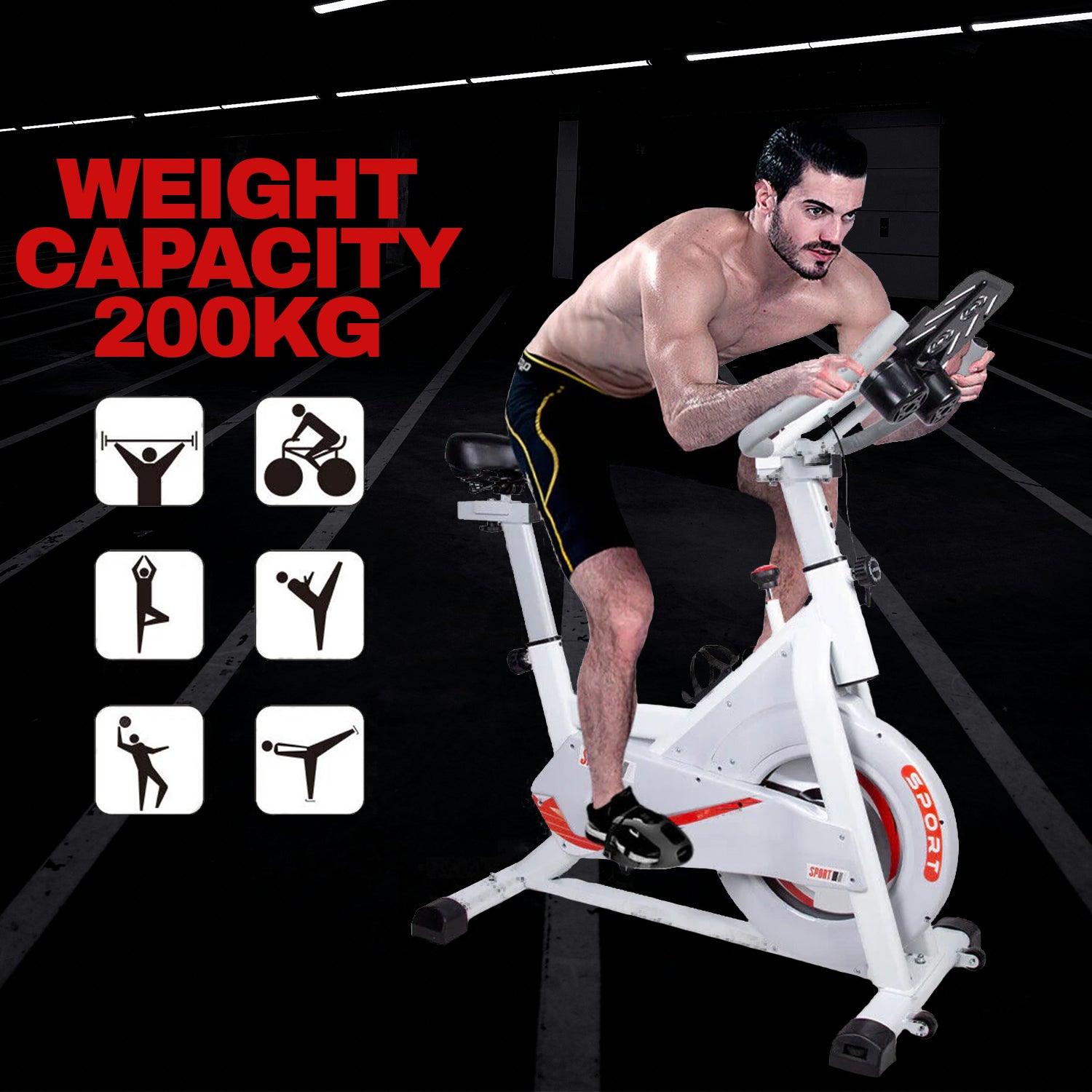 Best Exercise Bike for Home - Heavy Duty Exercise Bike Home Gym Bicycle Cycling Cardio Fitness Indoor Workout Exercise & Fitness - Tophatter Daily Deals