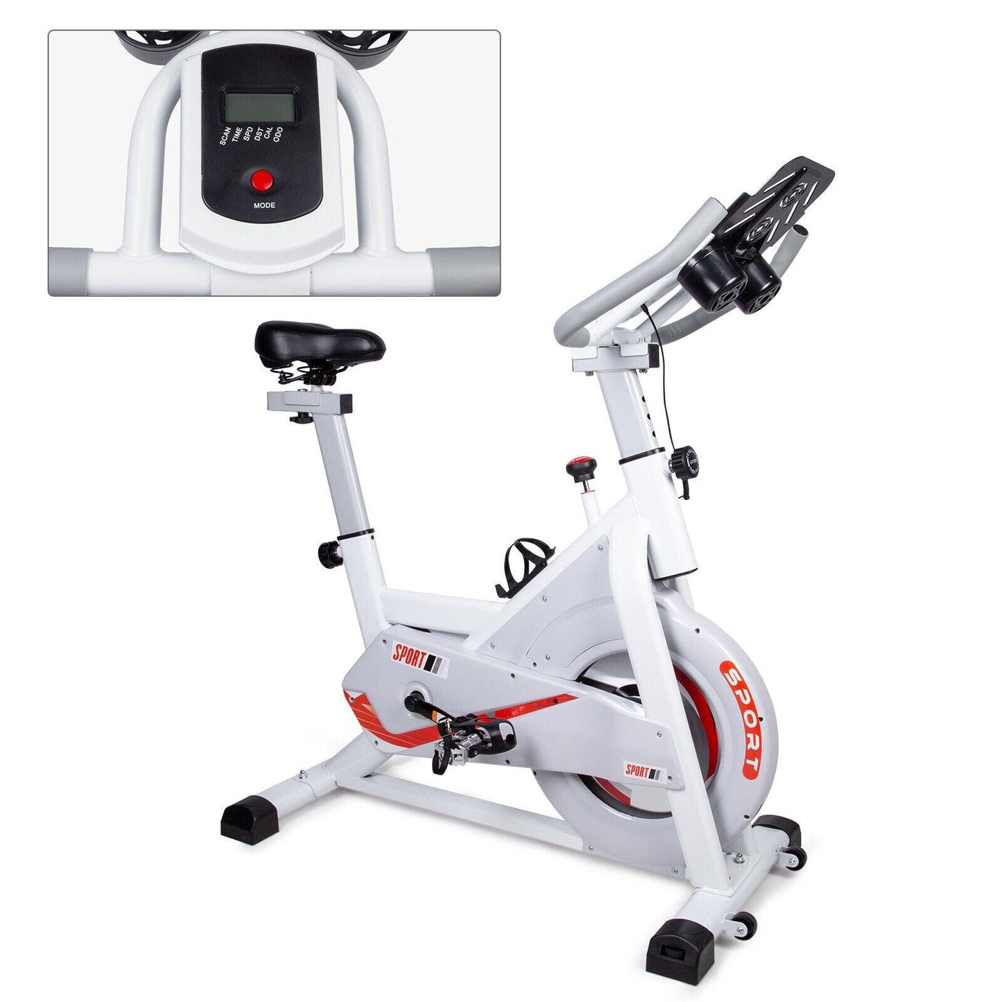 Best Exercise Bike for Home - Heavy Duty Exercise Bike Home Gym Bicycle Cycling Cardio Fitness Indoor Workout Exercise & Fitness - Tophatter Daily Deals
