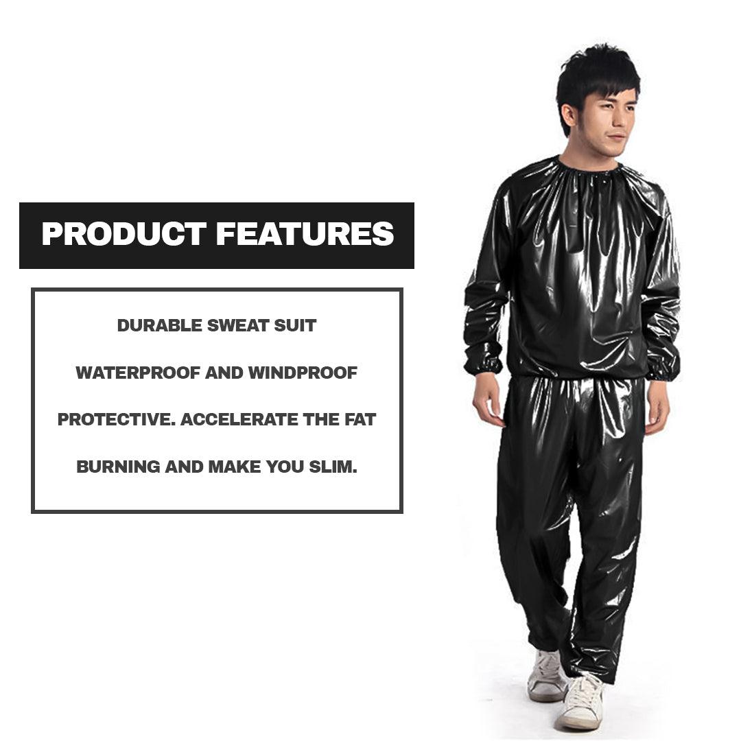 Sweat Suits For Weight Loss - Heavy Duty Sweat Suit Sauna Suit Exercise Gym Suit Fitness Weight Loss Anti-Rip Clothing - Tophatter Daily Deals