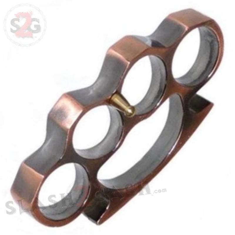 Classic Heavy Duty Belt Buckle & Paperweight - Copper Knuckles Belt Buckle - Tophatter Daily Deals
