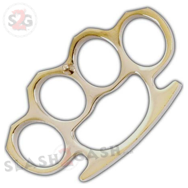 Classic Heavy Duty Belt Buckle & Paperweight - Gold Knuckles Belt Buckle - Tophatter Daily Deals