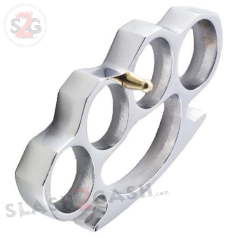 Classic Heavy Duty Belt Buckle & Paperweight - Silver Knuckles Belt Buckle - Tophatter Daily Deals