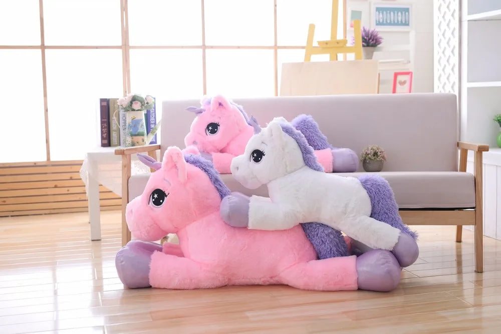 Huge Mystical Unicorn Plush Toy - 110cm Mythical - Tophatter Daily Deals