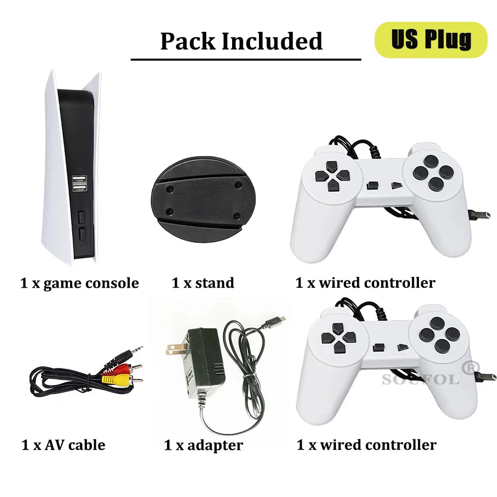 Game Station 5 Video Game Console With 200 Classic Game 8 Bit TV Consola Retro Handheld Kids USB Wired Gaming Player AV Output Video Game Consoles - Tophatter Daily Deals