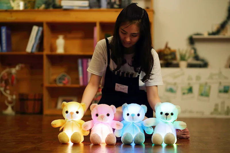 Light-Up LED Glowing Teddy Bear Stuffed Animal Plush Toy Animals - Tophatter Daily Deals