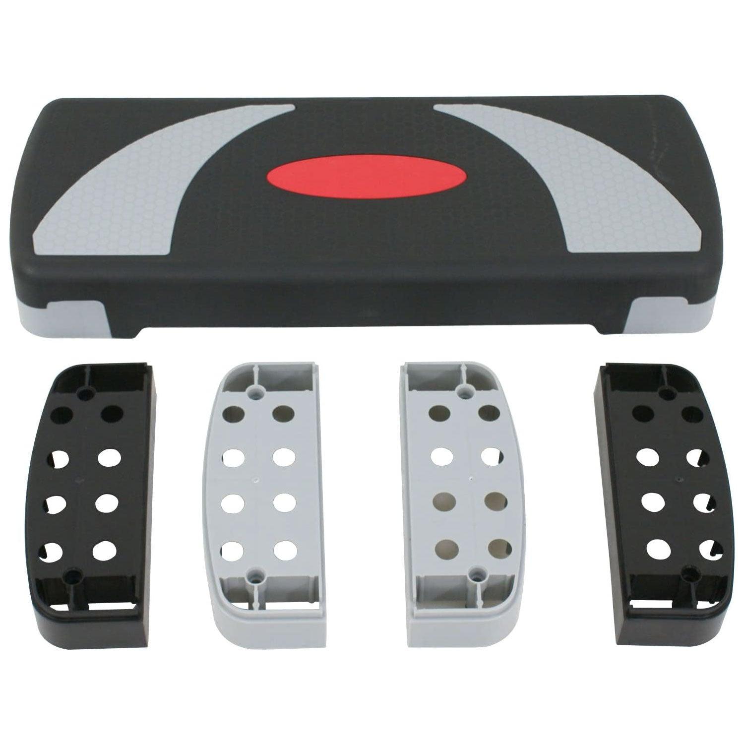 Aerobic Exercise Step - Height Adjustable Aerobic Step, Steppers for Exercise 3 Levels, Aerobic Step Board, Adjustable Height 10cm/15cm/20cm, for Home & Office Exercise & Fitness - Tophatter Daily Deals