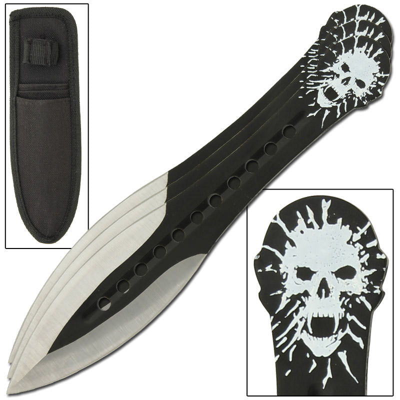 Hellbound 3 Piece Throwing Knives Set With Sheath - TOPHATTER'S ARMORY DEALS Collectible Weapons - Tophatter Daily Deals
