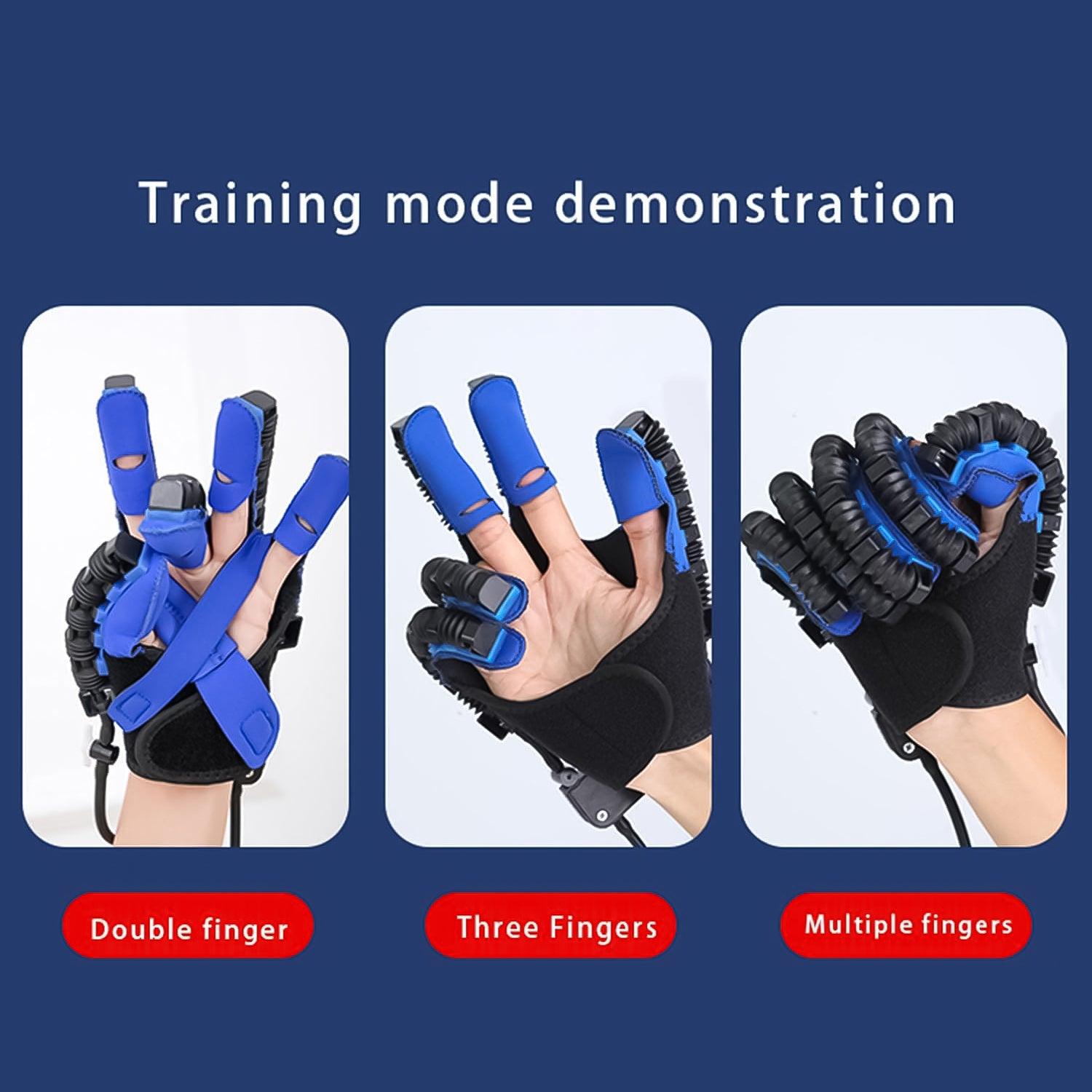 Rehabilitation Robot Gloves - Electric Hand Exerciser Hemiplegia Finger Rehabilitation Trainer Robot Glove Exercise & Fitness - Tophatter Daily Deals