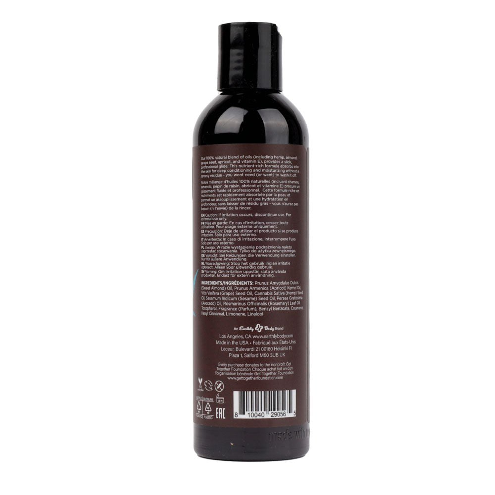 Hemp Seed Massage and Body Oil with Italian Bergamot Juniper Berries and White Wood 237 ml > Essentials > Massage Oil - Tophatter Daily Deals