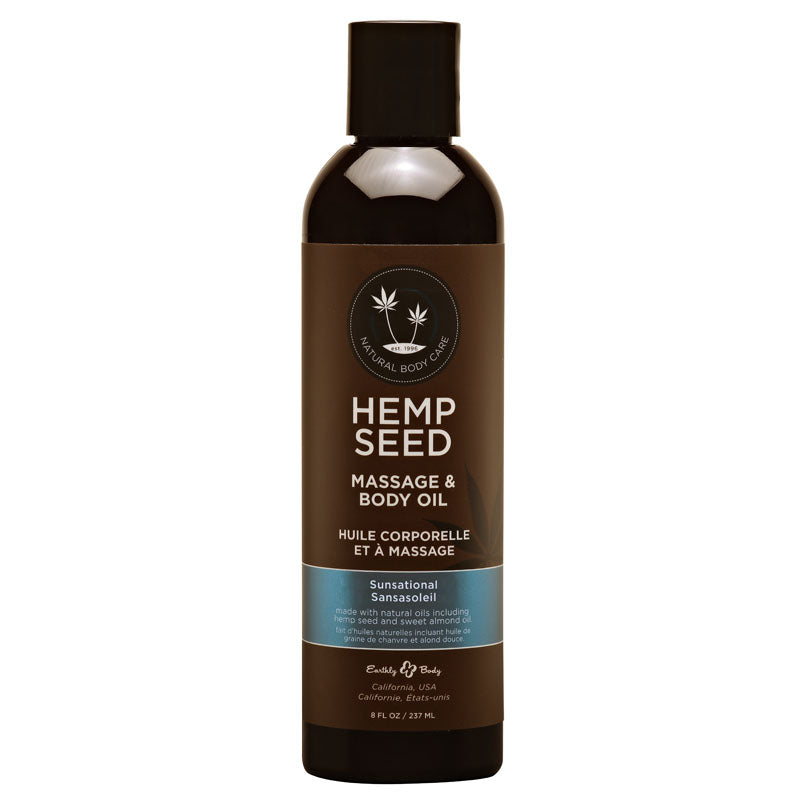 Hemp Seed Massage and Body Oil with Italian Bergamot Juniper Berries and White Wood 237 ml > Essentials > Massage Oil - Tophatter Daily Deals