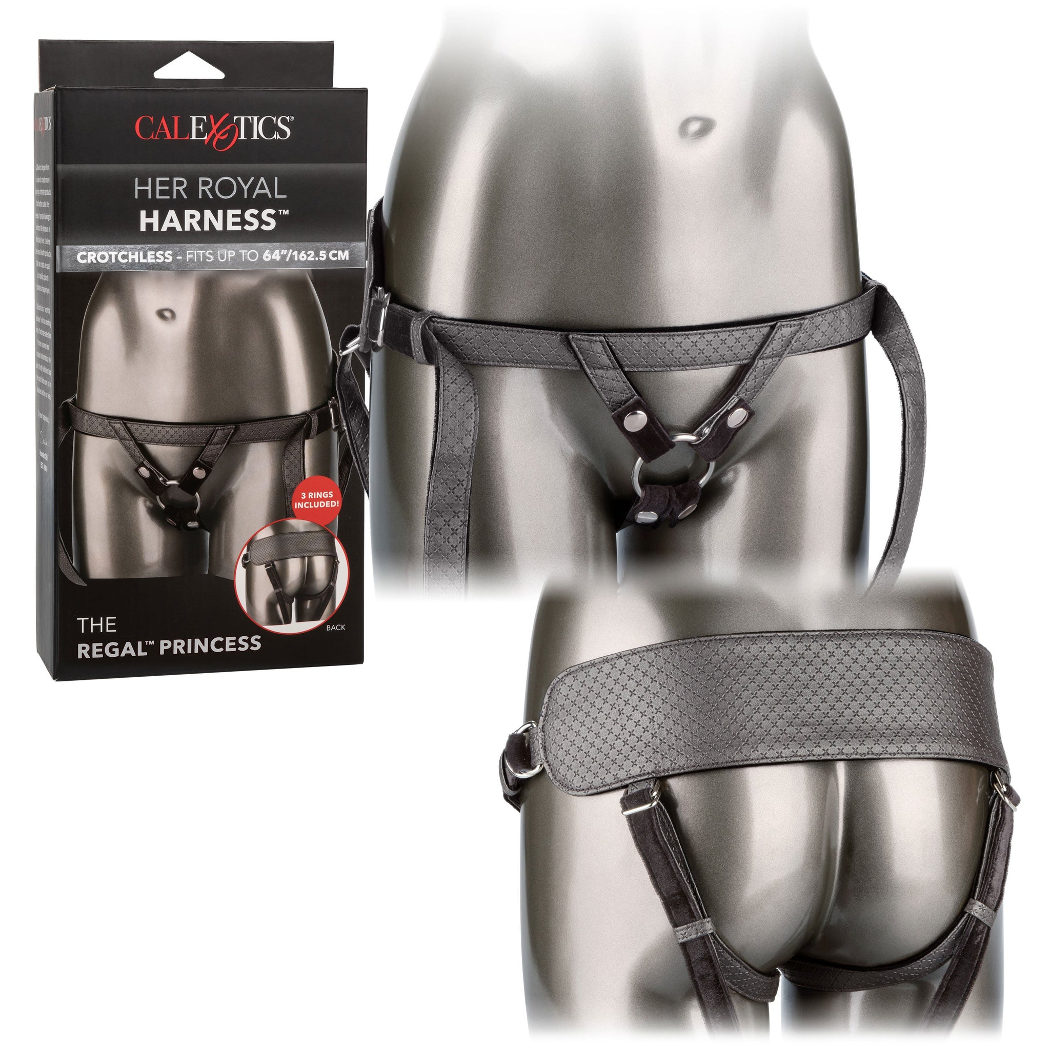 Her Royal Harness Regal Princess Crotchless Harness Pewter > Dildos > Strap On Harnesses - Tophatter Daily Deals