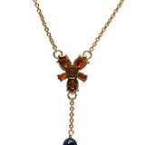 Harry Potter - Hermione Red Crystal Necklace, Sterling Silver and Freshwater Pearl Necklace - Tophatter Daily Deals
