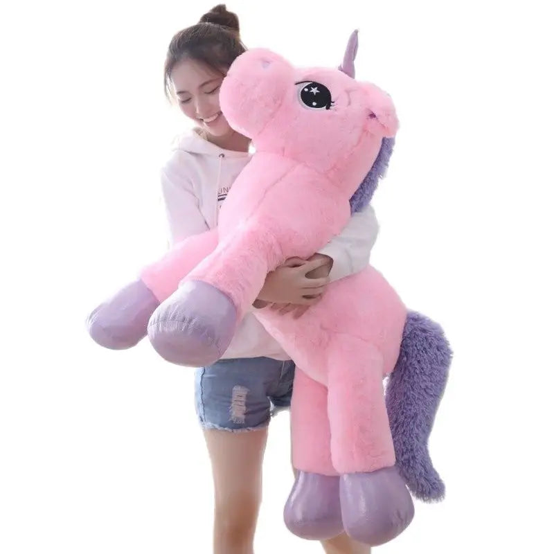 Huge Mystical Unicorn Plush Toy - 110cm Mythical - Tophatter Daily Deals