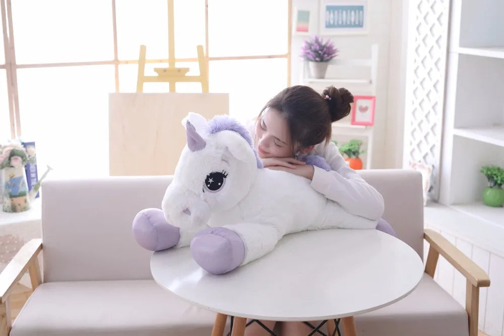Huge Mystical Unicorn Plush Toy - 110cm Mythical - Tophatter Daily Deals