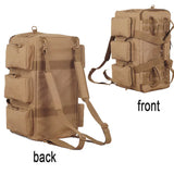 55L Tactical Duffel Backpack Travel Bag Khaki Duffel Bags - Tophatter Daily Deals