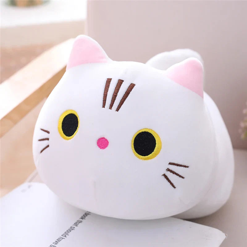 Kawaii Loaf Cat Plush Toy White Animals - Tophatter Daily Deals