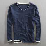 Soft Classic Men's V Neck Sweater - V Cut, Cotton, Casual Blue - Tophatter Daily Deals