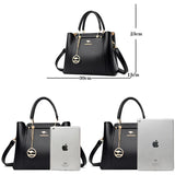 3-Layer Leather Shoulder Tote Crossbody Bag Apparel & Accessories > Handbags, Wallet's & Cases > Handbags > Shoulder Bags - Tophatter Daily Deals