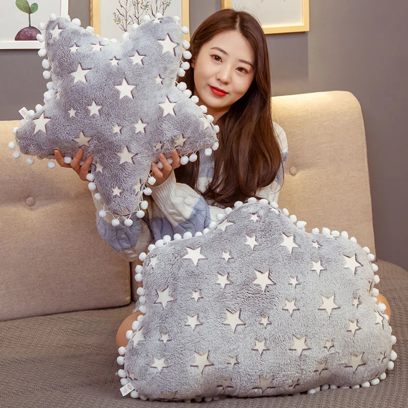 Sky Series Luminous Cloud Moon Star Plush Rainbows - Tophatter Daily Deals