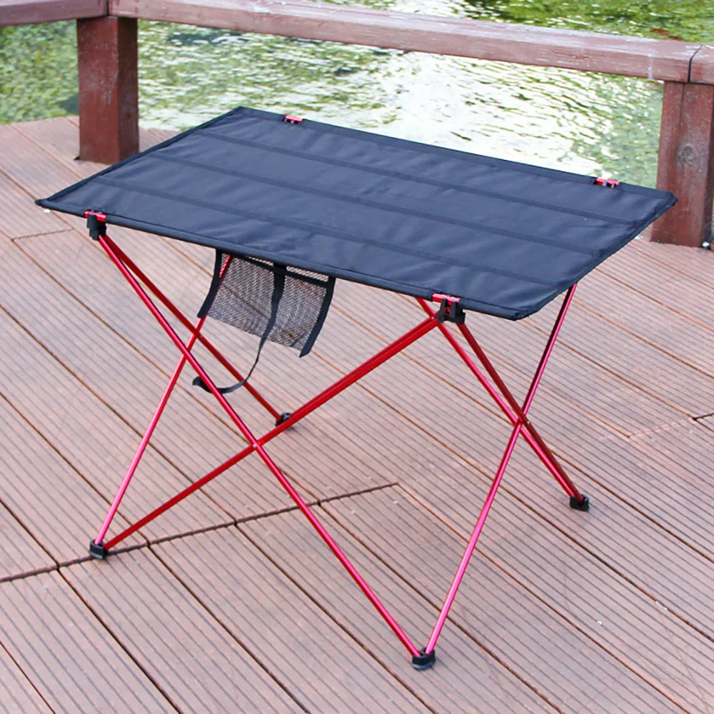 Portable Folding Table Alloy Desk Black Camp Furniture - Tophatter Daily Deals