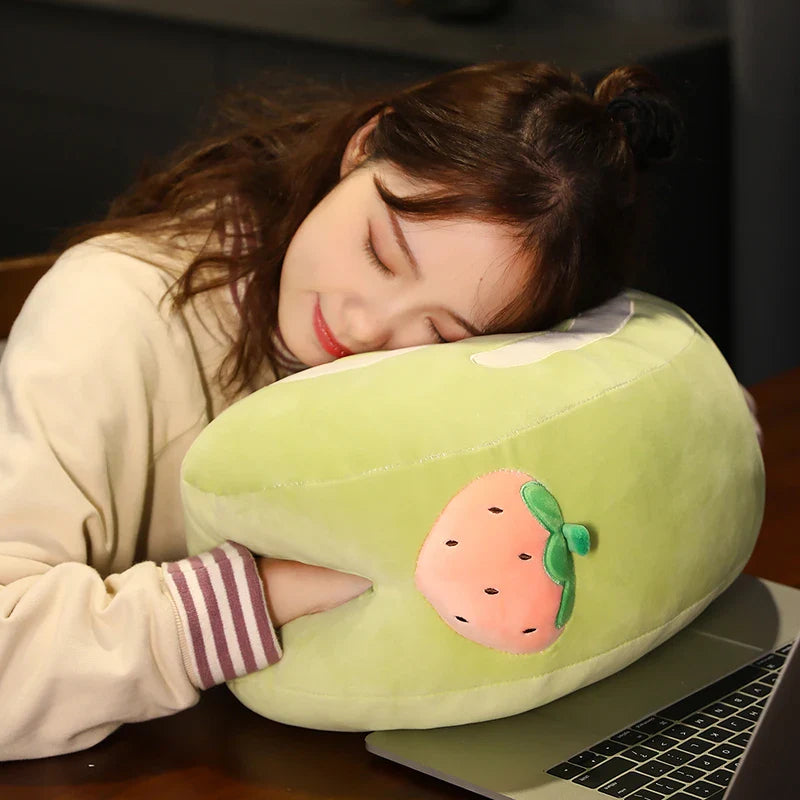 40cm Soft Fruit Cake Roll Plush Mantau Bun Pillow Cream Steamed Dim Sum Food - Tophatter Daily Deals
