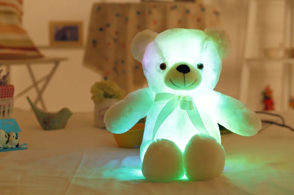 Light-Up LED Glowing Teddy Bear Stuffed Animal Plush Toy Animals - Tophatter Daily Deals