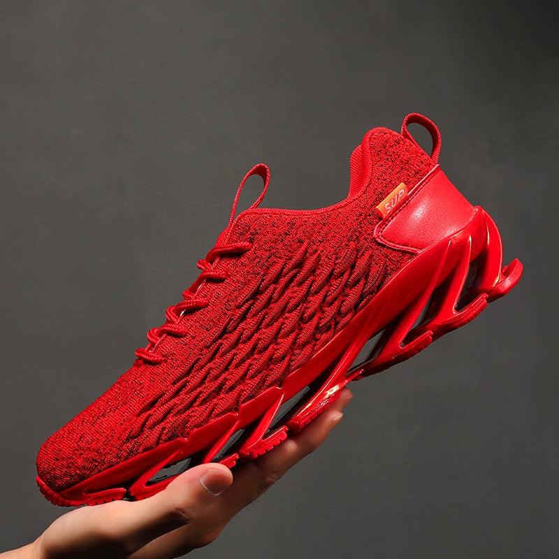 Sports shoes comfortable lightweight breathable wear-resistant cushioning Red Gen-Z Sneakers - Tophatter Daily Deals