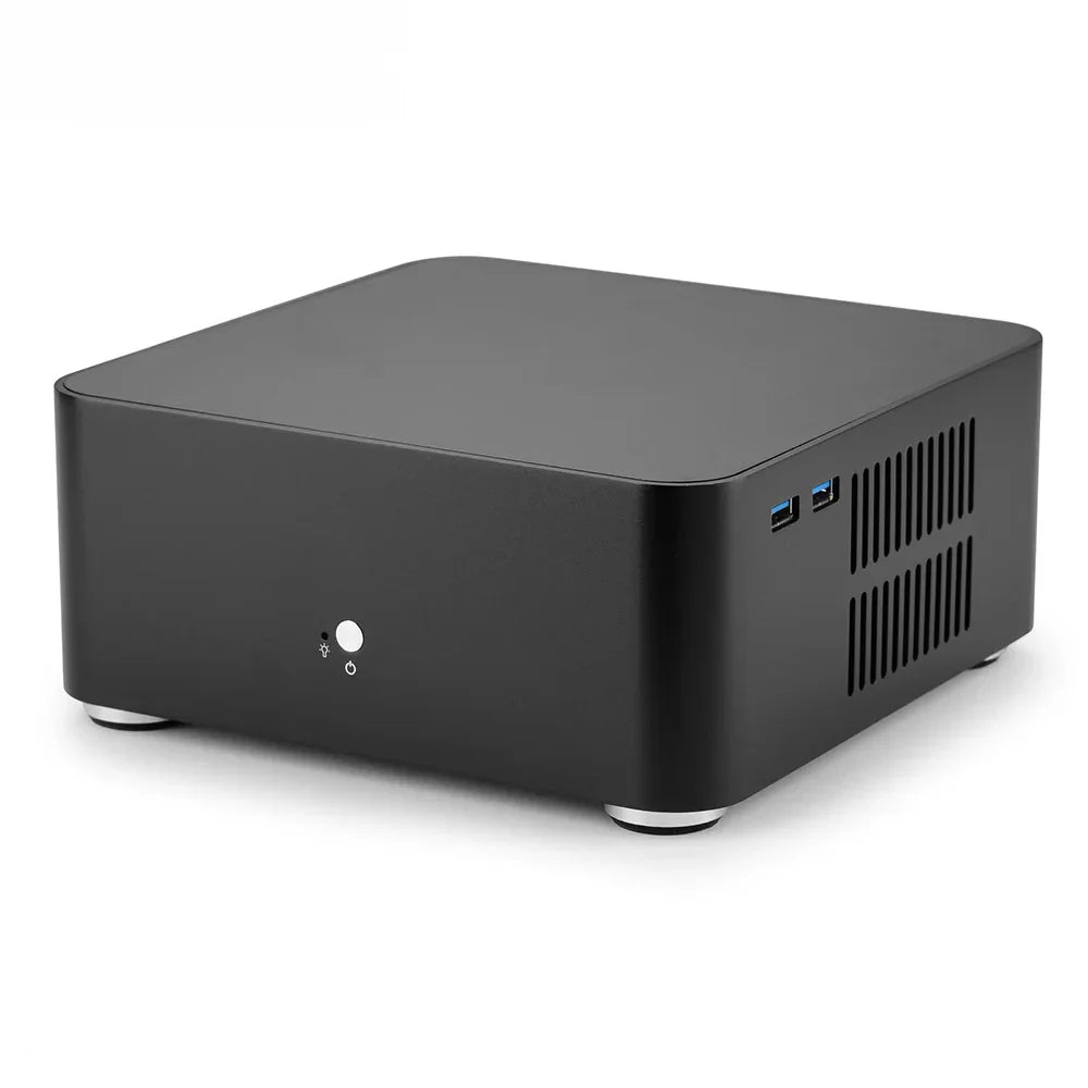Mini ITX Case All Aluminum Chassis With Built In PSU - Tophatter Daily Deals