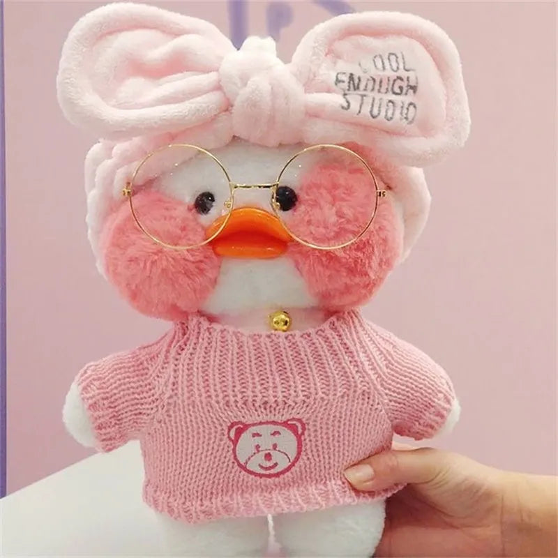 Korean Duck Plush Costume Glasses Dress Explorer White x Pink Animals - Tophatter Daily Deals