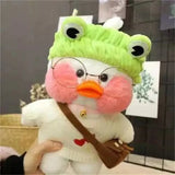 Korean Duck Plush Costume Glasses Dress Explorer White x Green Animals - Tophatter Daily Deals