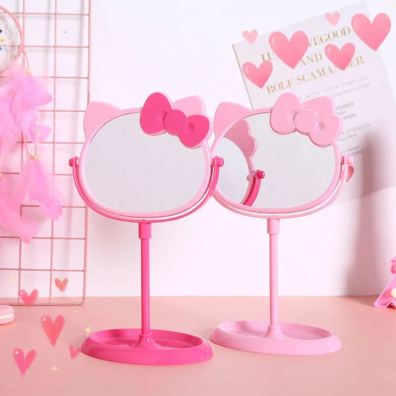 Pink Hello Kitty Mirror Make Up Desk Mirror Animals - Tophatter Daily Deals