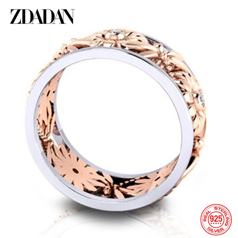 "Sunflower Dream" 925 Sterling Silver Women's Ring Rings - Tophatter Daily Deals