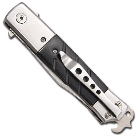 Hidden Release Dual Action Automatic Knife Tanto Ser - Saw Tooth Knife-Auto - Tophatter Daily Deals