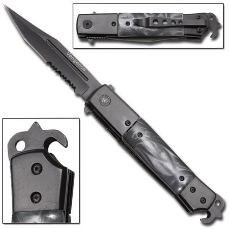 Hidden Release Dual Action Automatic Knife Tanto Ser - Vengence Knife-Auto - Tophatter Daily Deals