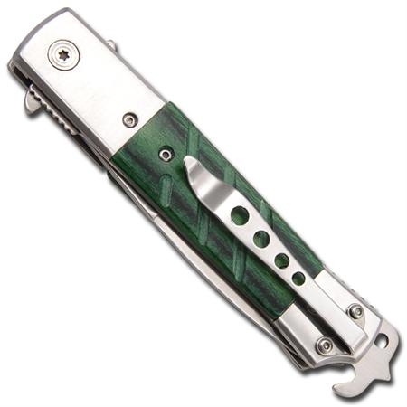 Hidden Release Dual Action Automatic Knife Green - Toxic Venom Knife-Auto - Tophatter Daily Deals