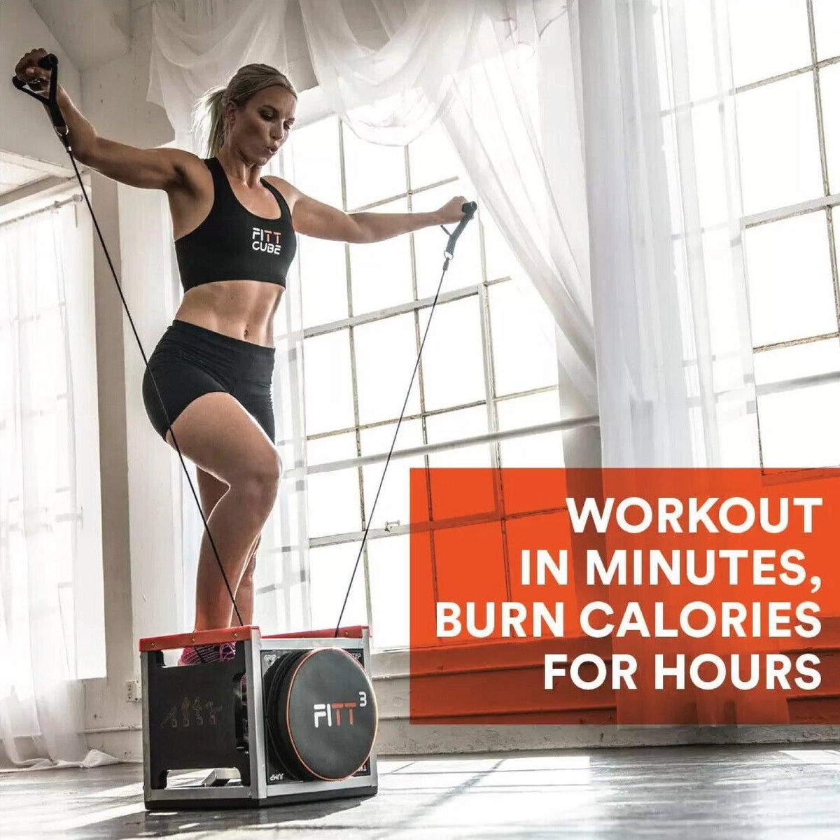 Interval Training Rowing Machine - FITT Cube Transformational Fitness Tool for Total-Body Workout. High Intensity Interval Training Machine Exercise & Fitness - Tophatter Daily Deals