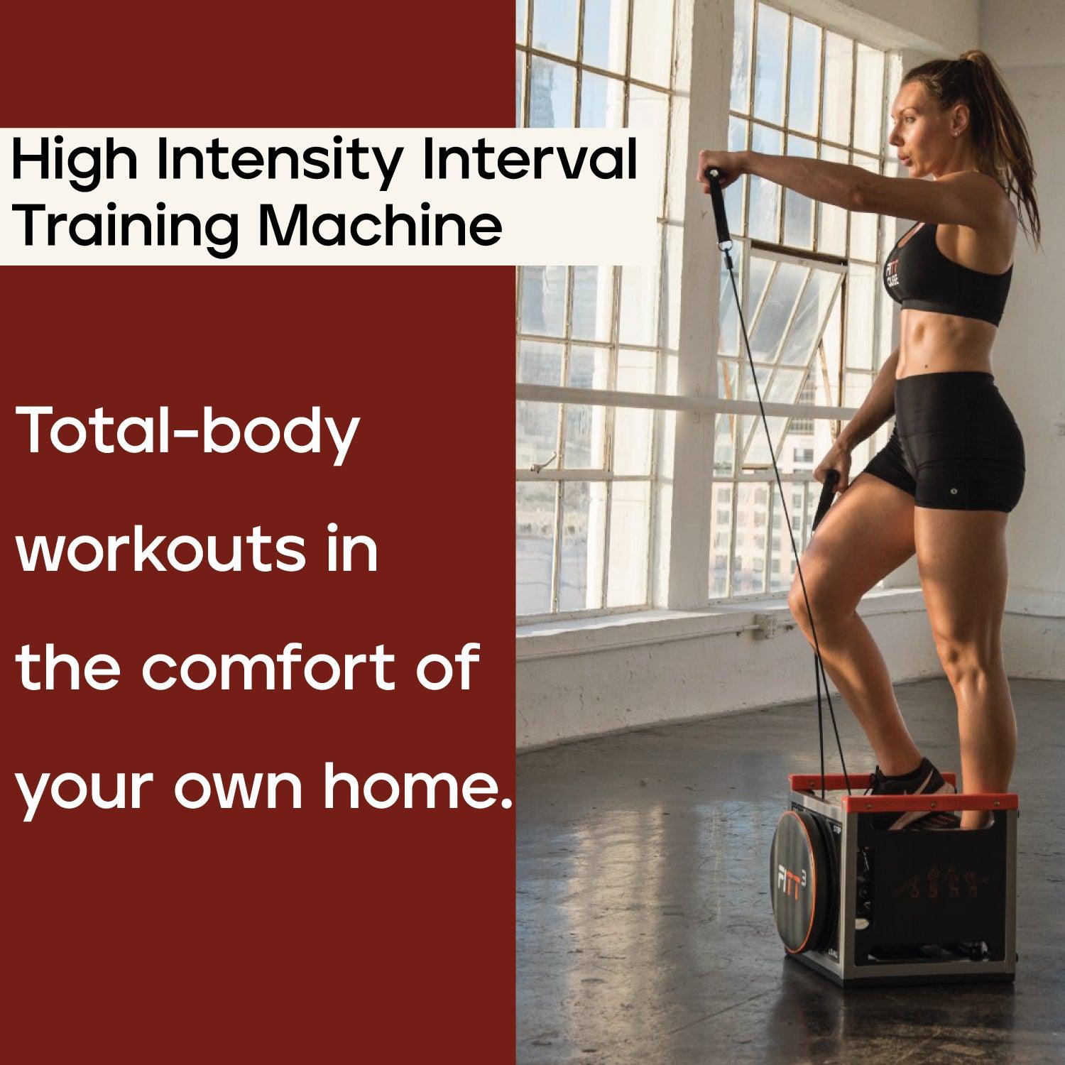 Interval Training Rowing Machine - FITT Cube Transformational Fitness Tool for Total-Body Workout. High Intensity Interval Training Machine Exercise & Fitness - Tophatter Daily Deals