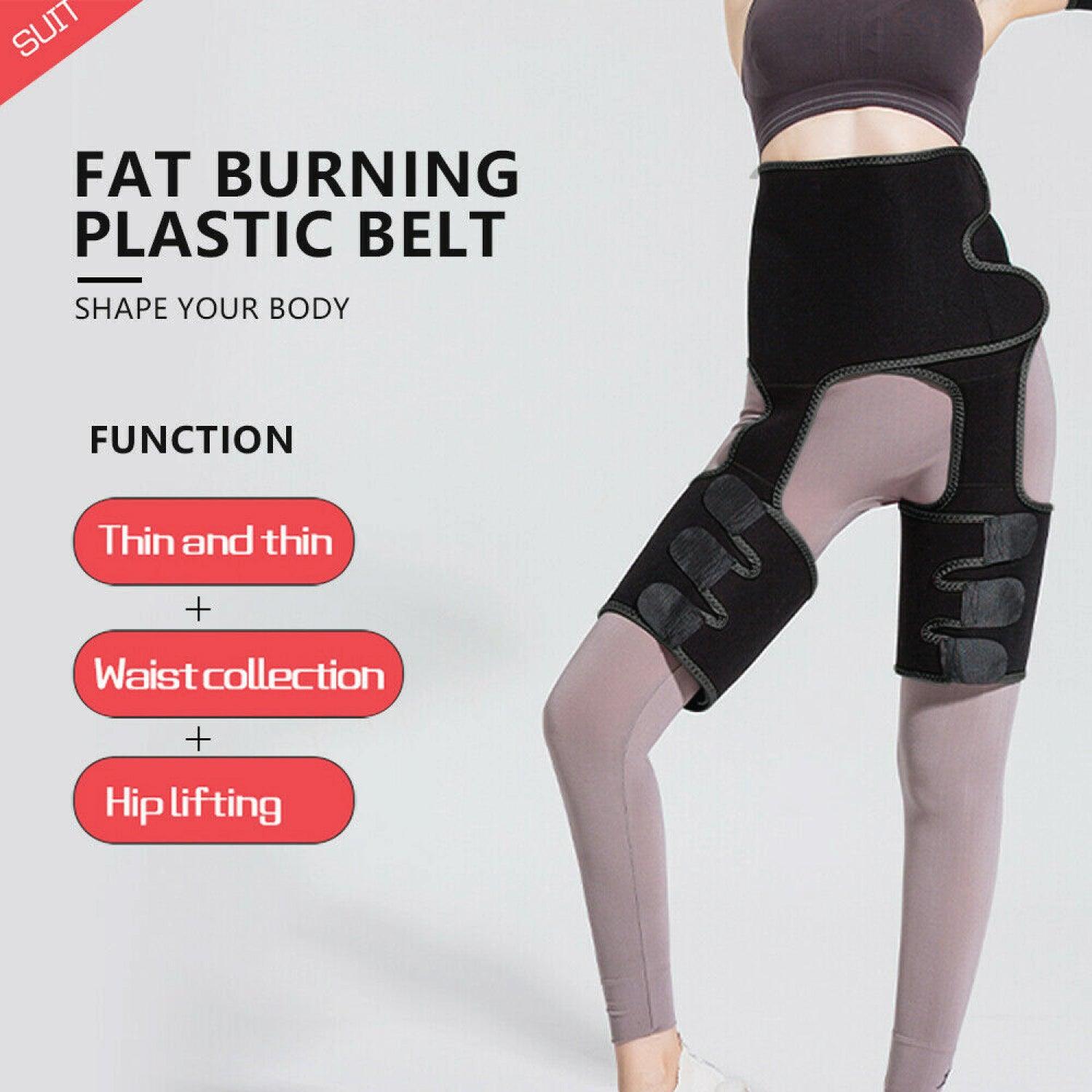 High Waist Thigh Trimmer - 3in1 High High Waist Thigh Body Shaper Trimmer Trainer Butt Lifter Slimming Belt Fitness - Tophatter Daily Deals