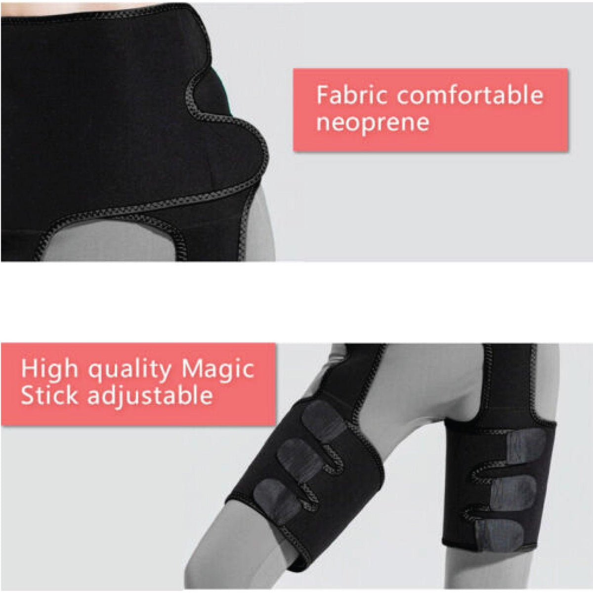 High Waist Thigh Trimmer - 3in1 High High Waist Thigh Body Shaper Trimmer Trainer Butt Lifter Slimming Belt Fitness - Tophatter Daily Deals