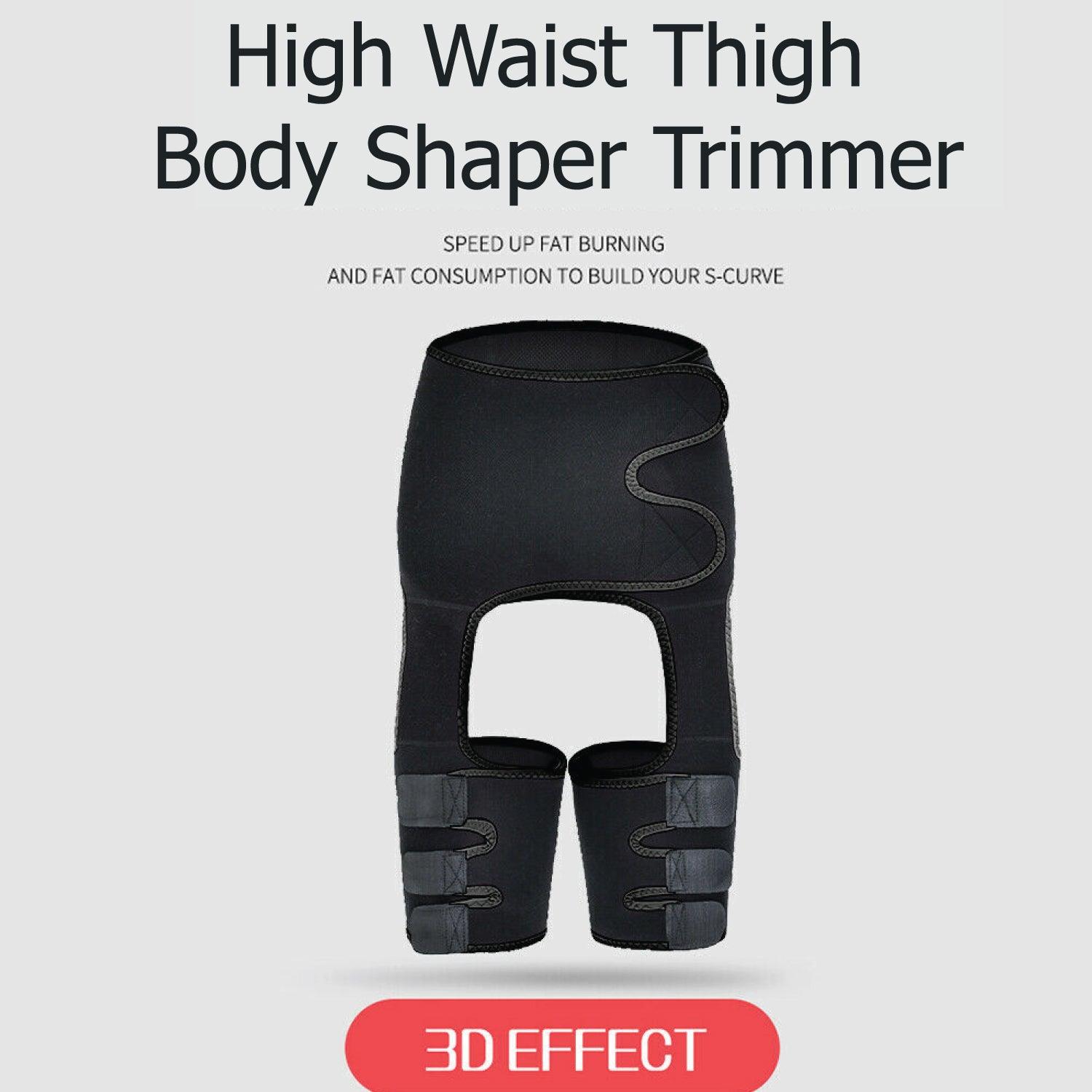 High Waist Thigh Trimmer - 3in1 High High Waist Thigh Body Shaper Trimmer Trainer Butt Lifter Slimming Belt Fitness - Tophatter Daily Deals