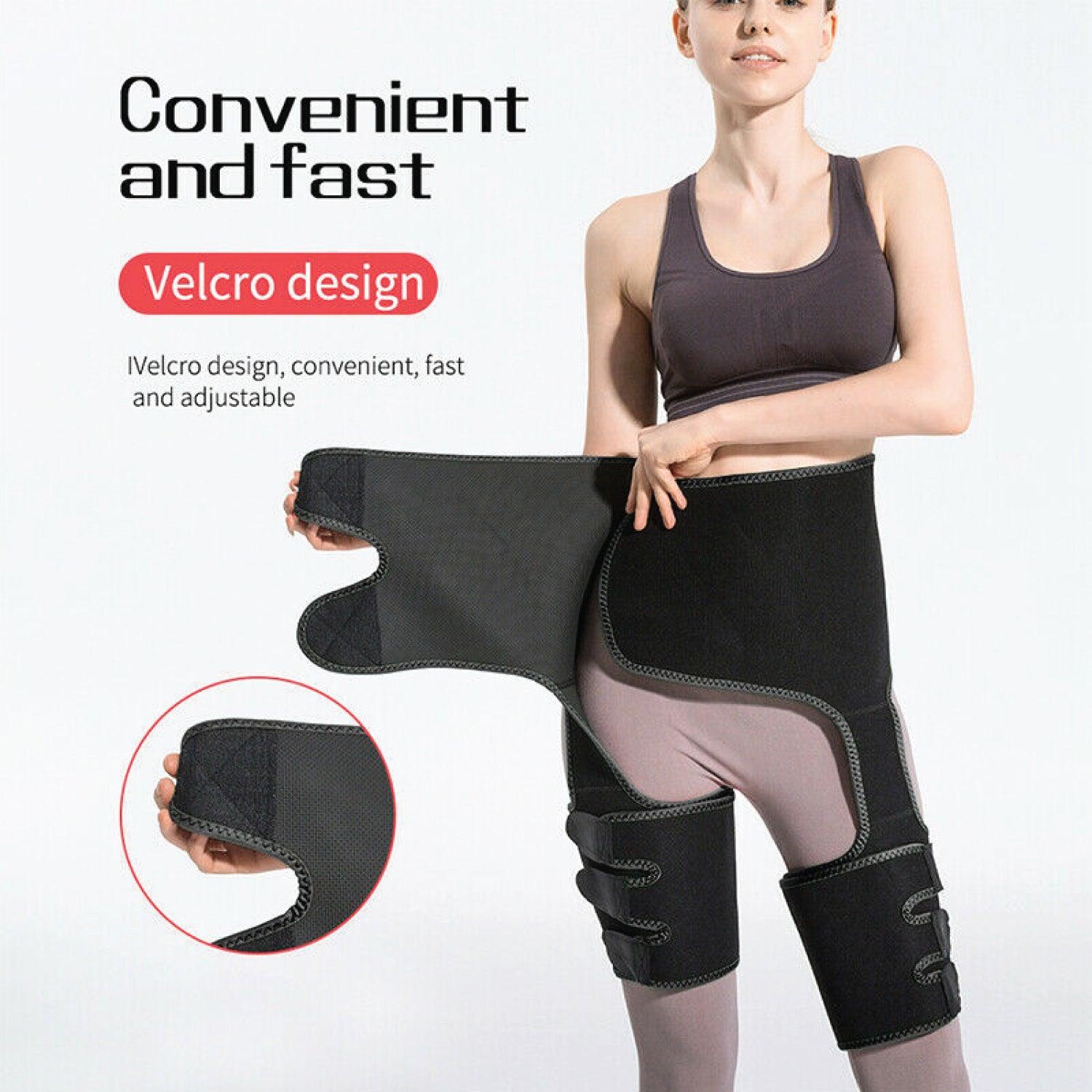 High Waist Thigh Trimmer - 3in1 High High Waist Thigh Body Shaper Trimmer Trainer Butt Lifter Slimming Belt Fitness - Tophatter Daily Deals