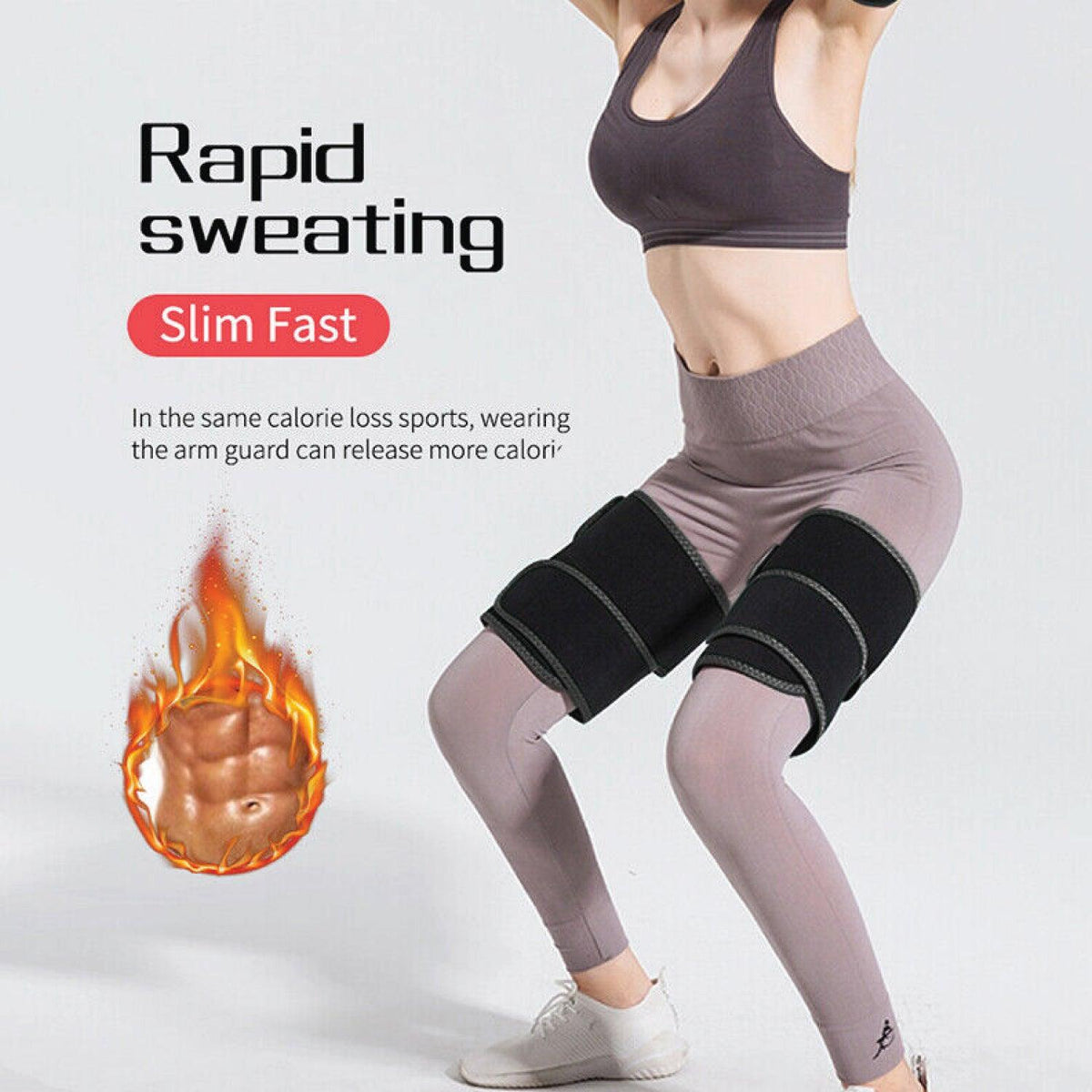 High Waist Thigh Trimmer - 3in1 High High Waist Thigh Body Shaper Trimmer Trainer Butt Lifter Slimming Belt Fitness - Tophatter Daily Deals