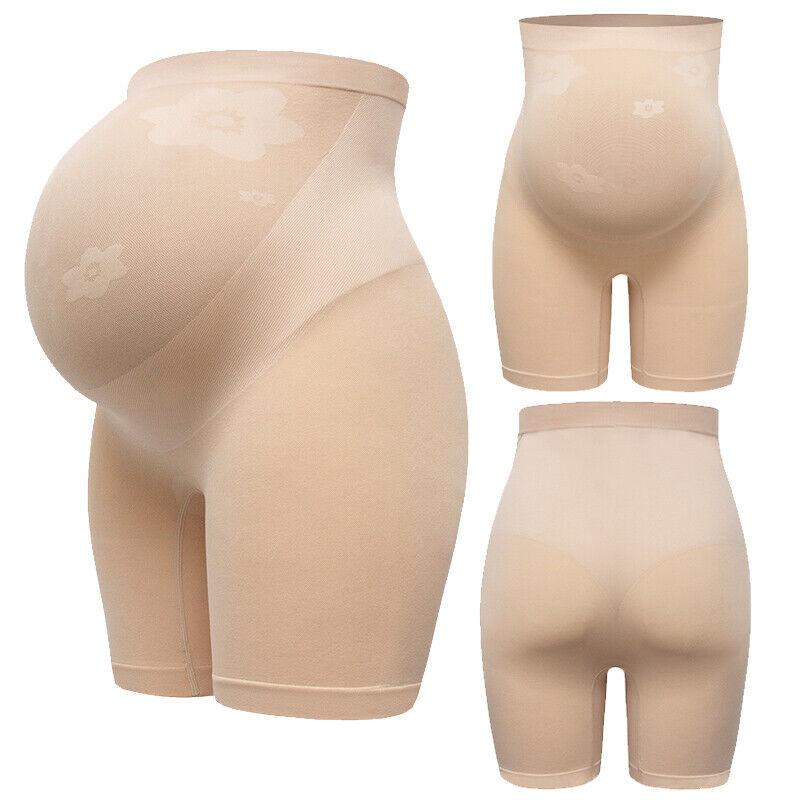 Bump Support Knickers - Women Maternity High Waist Underwear Pregnancy Seamless Belly Support Panties UK Beige Clothing - Tophatter Daily Deals