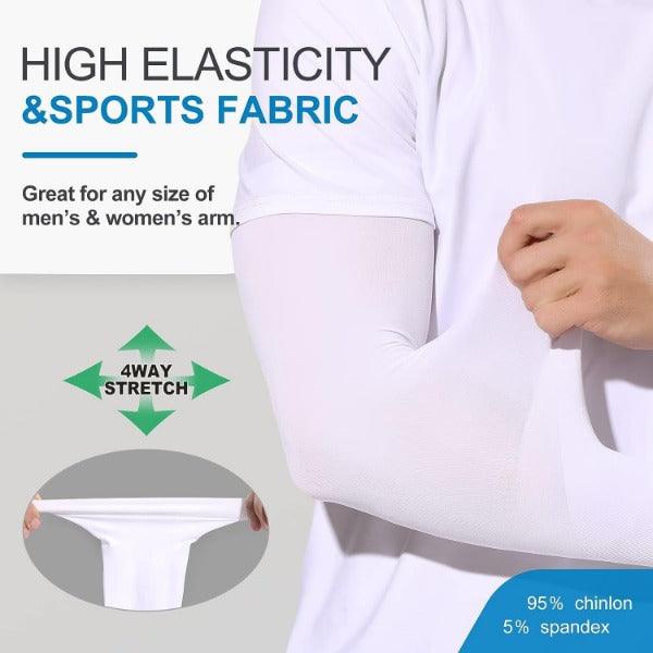 UV Protection Arm Sleeves - Breathable Sun Arm Sleeves, for Summer Sport Running Cycling Climbing Driving Golf Cycling - Tophatter Daily Deals